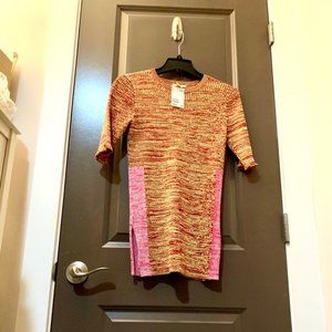 H&M Ribbed Pink, Yellow & Red Sweater Top - NWT